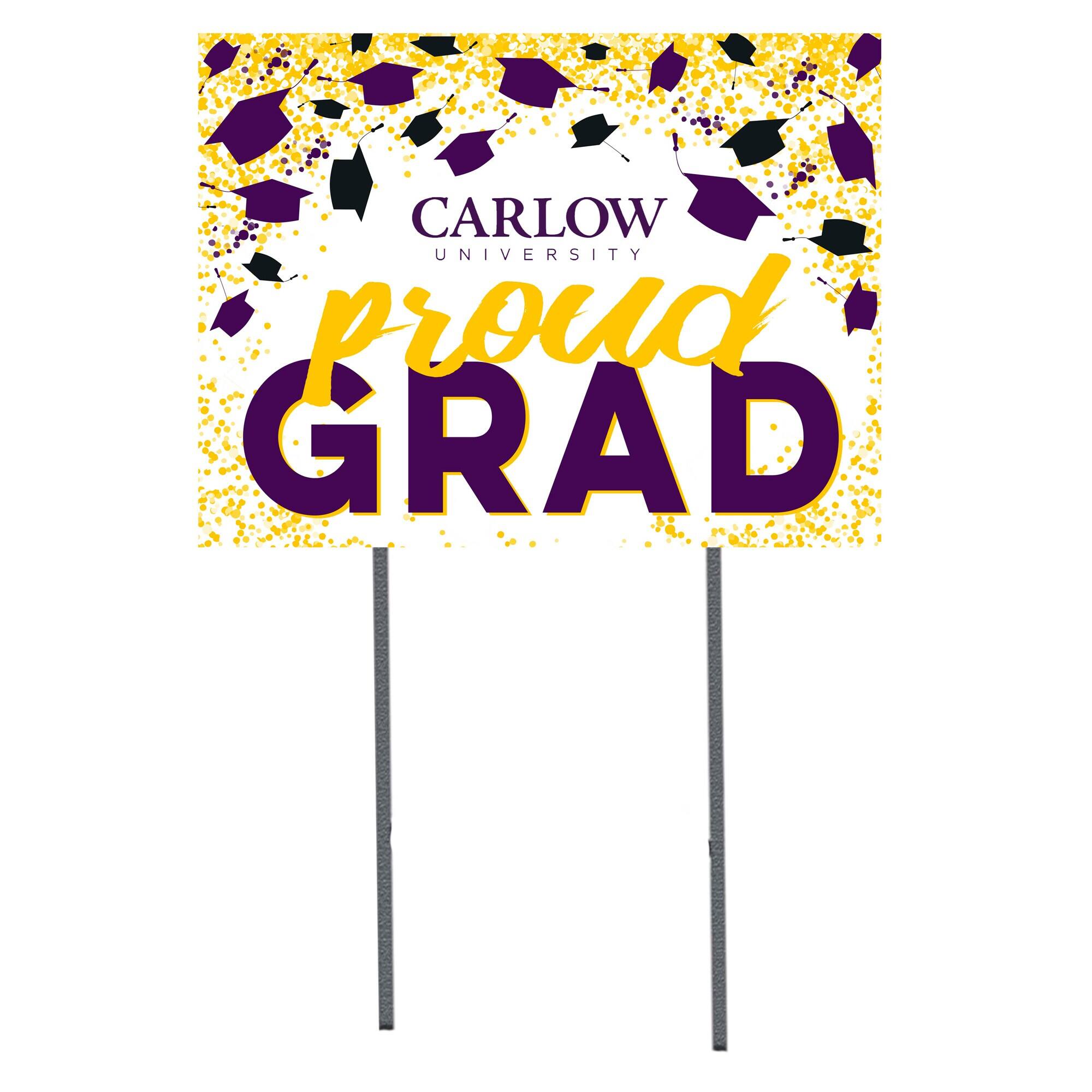 Carlow University Celtics 18" x 24" Proud Grad Yard Sign