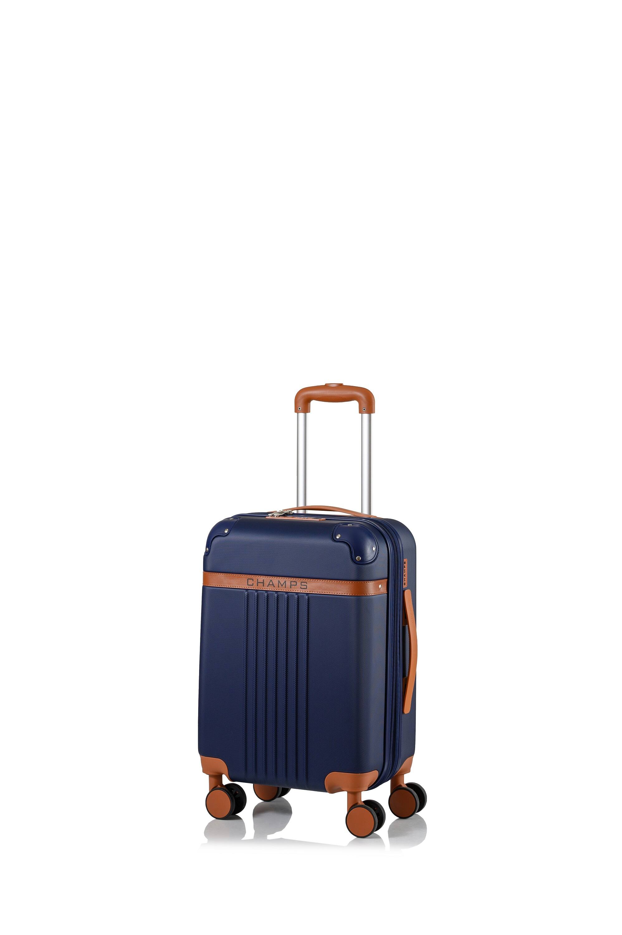 Angle. Champs - Vintage Collection Expandable Spinner Carry-on - Navy.