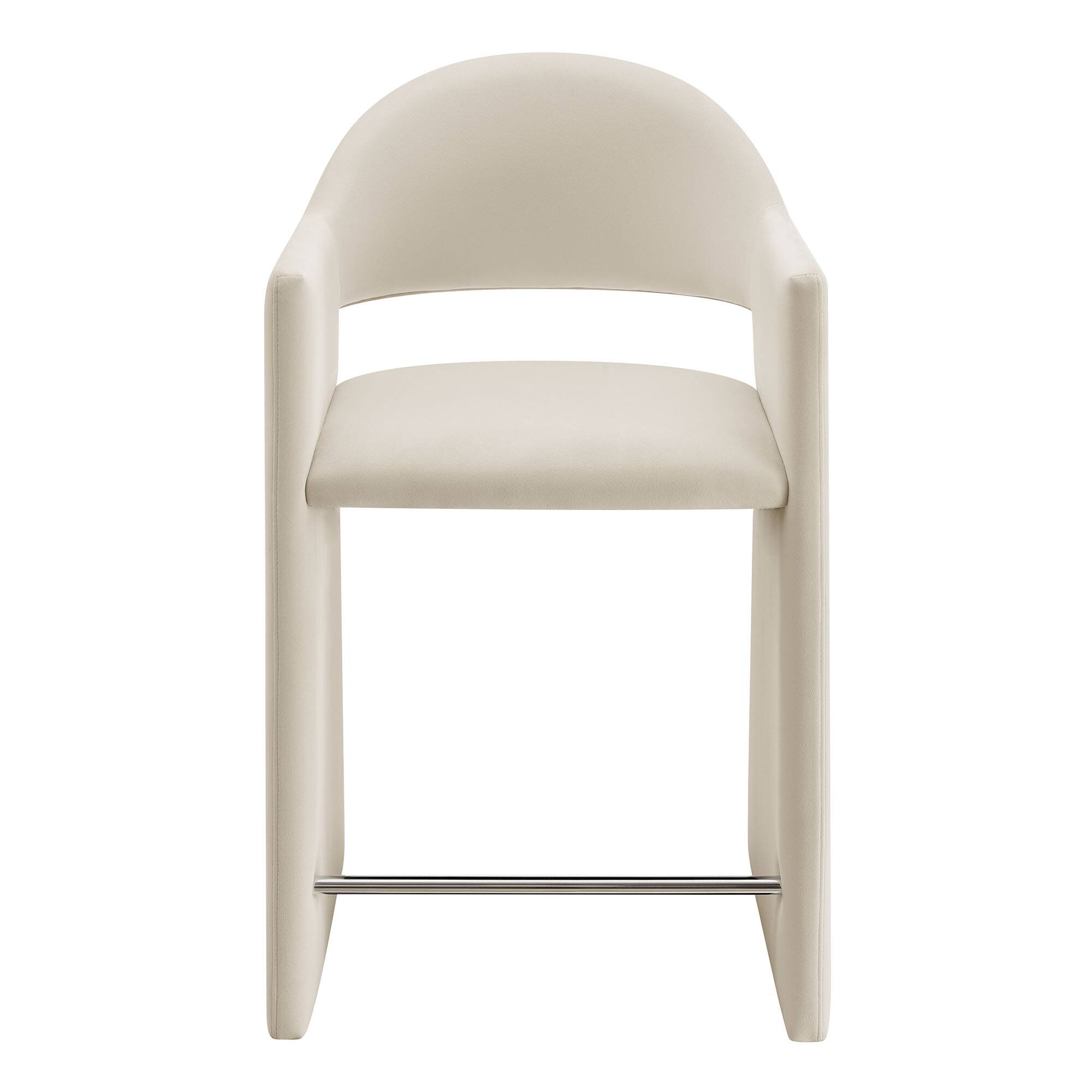 Alt View 4. Modway - Talia 37 Inch Performance Velvet Counter Stool by Modway - Alabaster.
