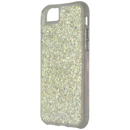 Front. Case-Mate - Case-Mate Twinkle Case for iPhone SE (2nd Gen) 8 / 7 / 6s - Stardust/Iridescent - Clear.