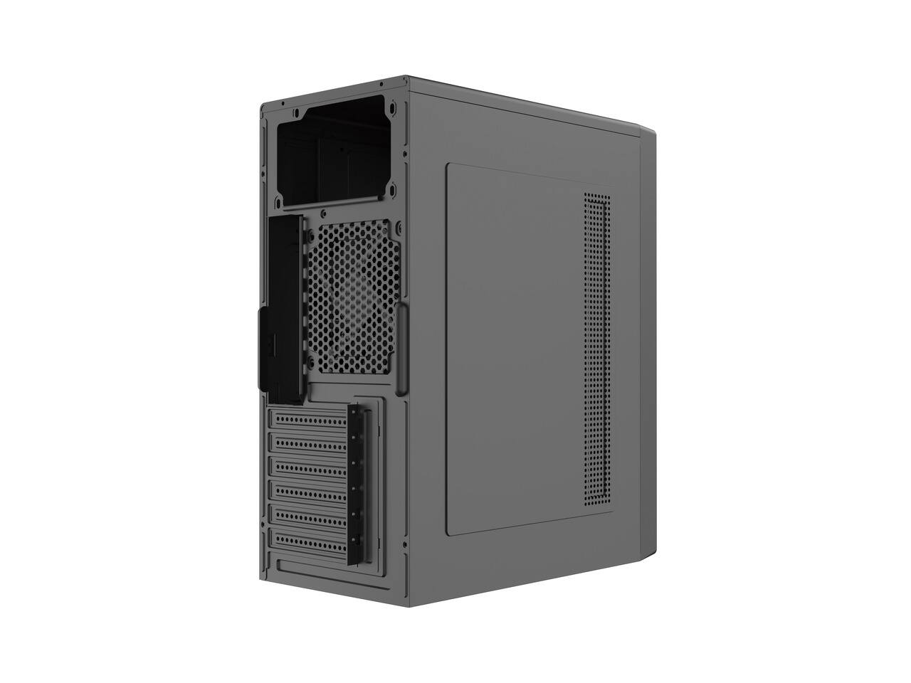 Alt View 6. DIYPC - DIYPC DIY-V3-ATX Black USB3.0 ATX Mid Tower Computer Case w/ 1 x 120mm Fan x Rear (Pre-Installed) - Black.