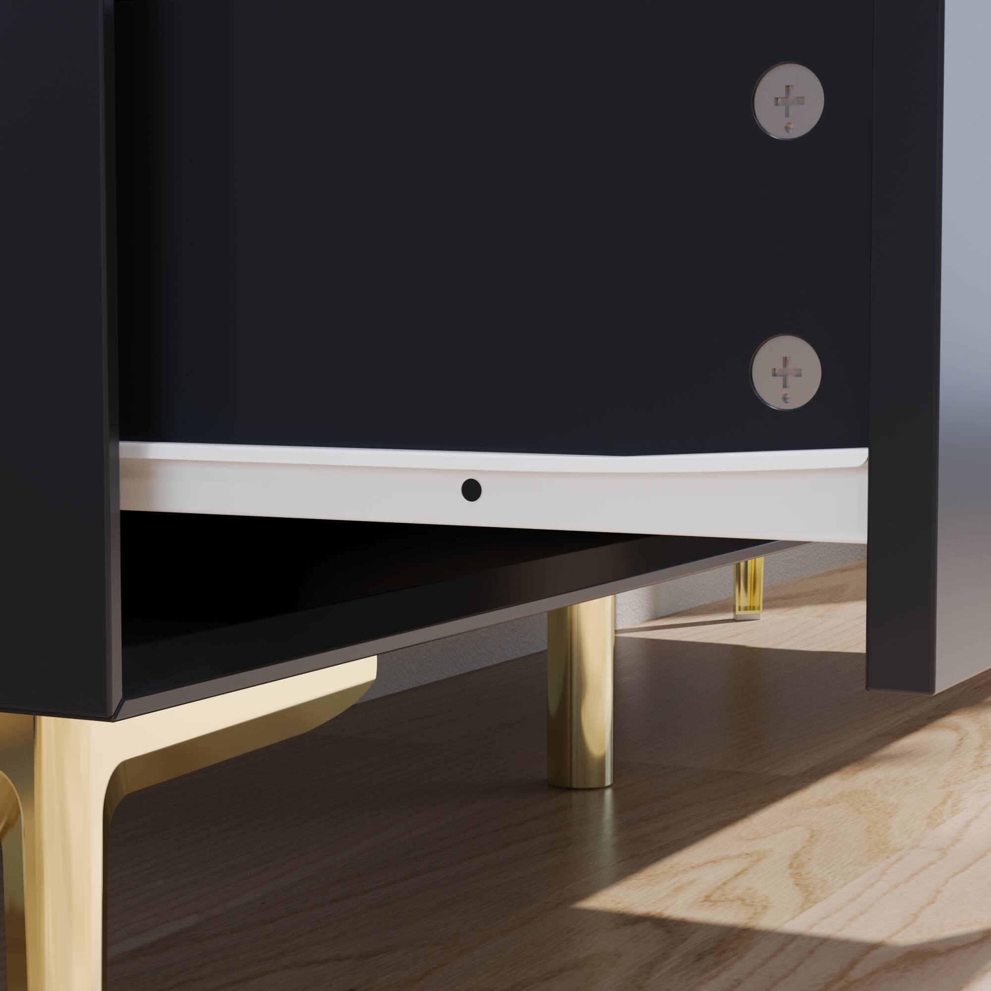 Alt View 9. FUFU & GAGA - FUFU&GAGA Multifunctional Storage 6-Drawers Dresser Chest of Drawers Home Organization Solution - Dark Blue.