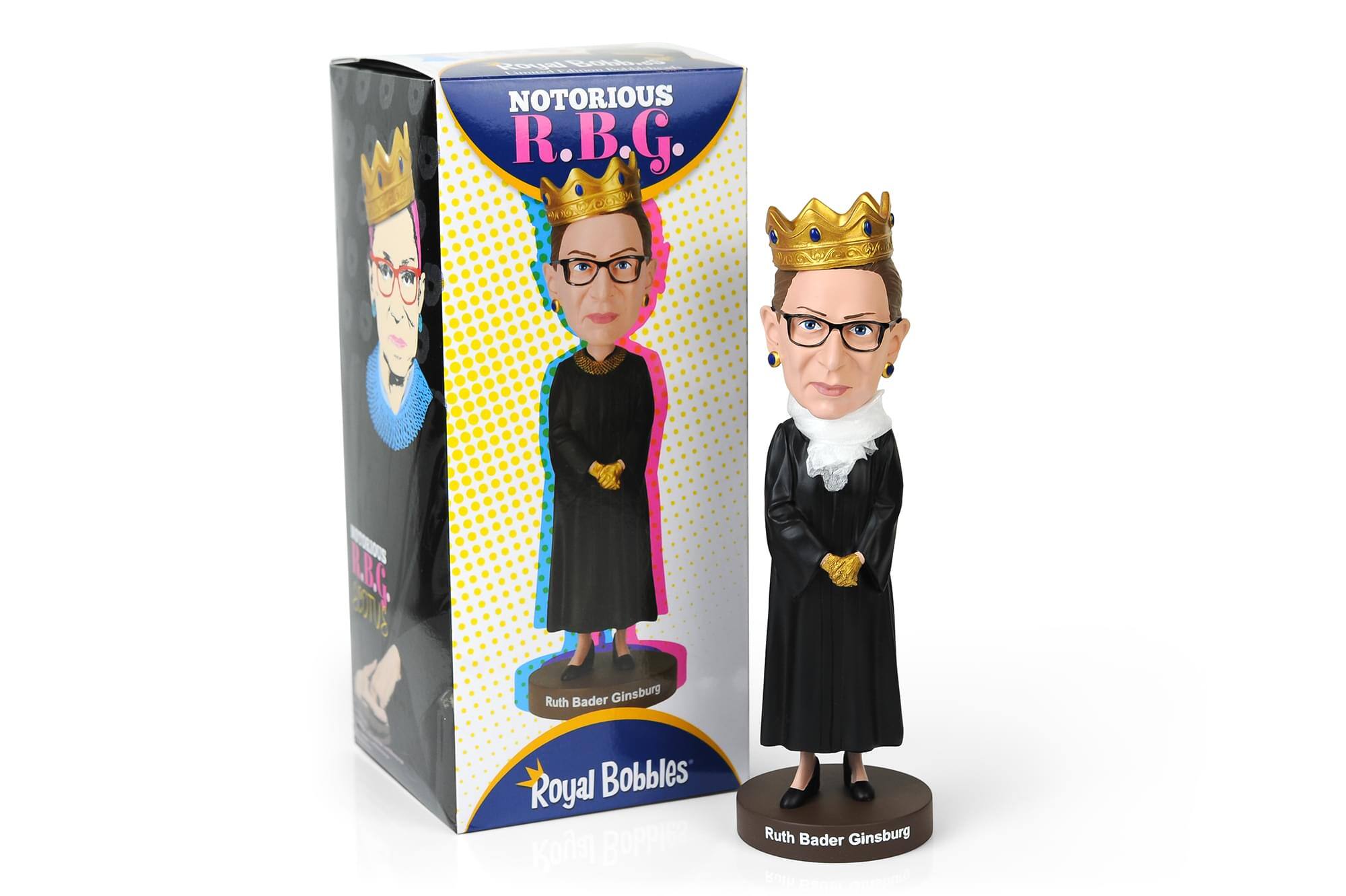 POLIat   NOTORIOUS R.B.G. Royal Bobbles  Ruth Bader Ginsburg I P Tattma