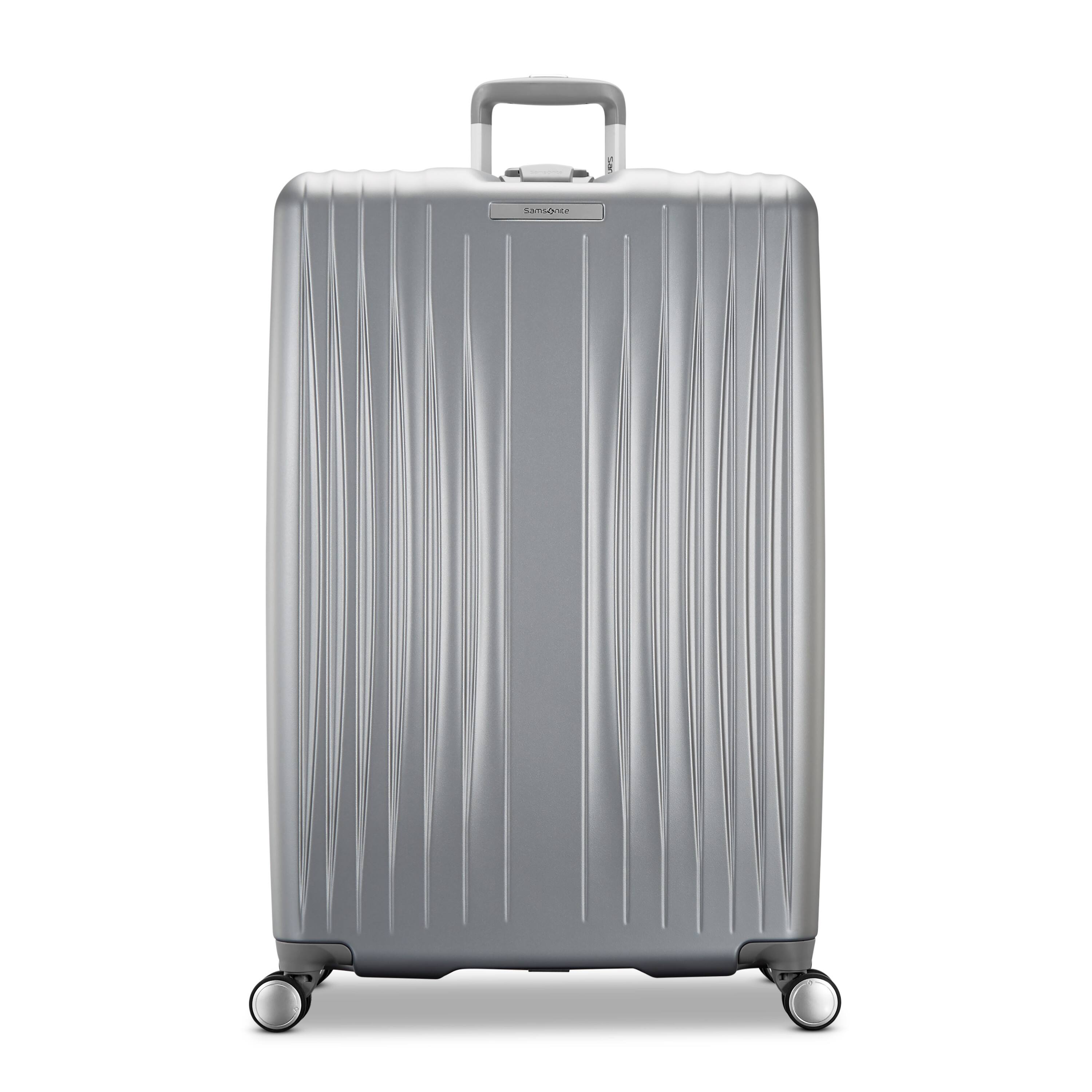 Left. Samsonite - Opto 3 Large Suitcase - Arctic Silver.