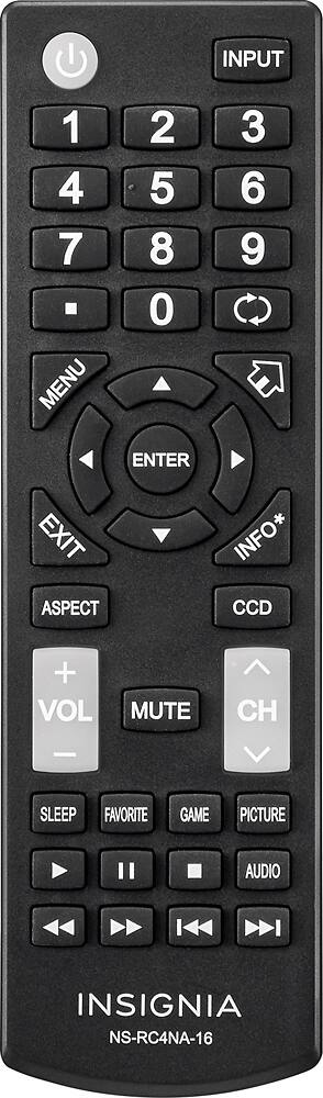 Universal Infrared TV Remote For Insignia NS-32D201NA14 NS-39D310NA15 NS-19D220NA16 & Hitachi LCD HDTVs
