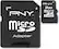 Front. PNY - 8GB microSDHC Class 4 Memory Card - Black.