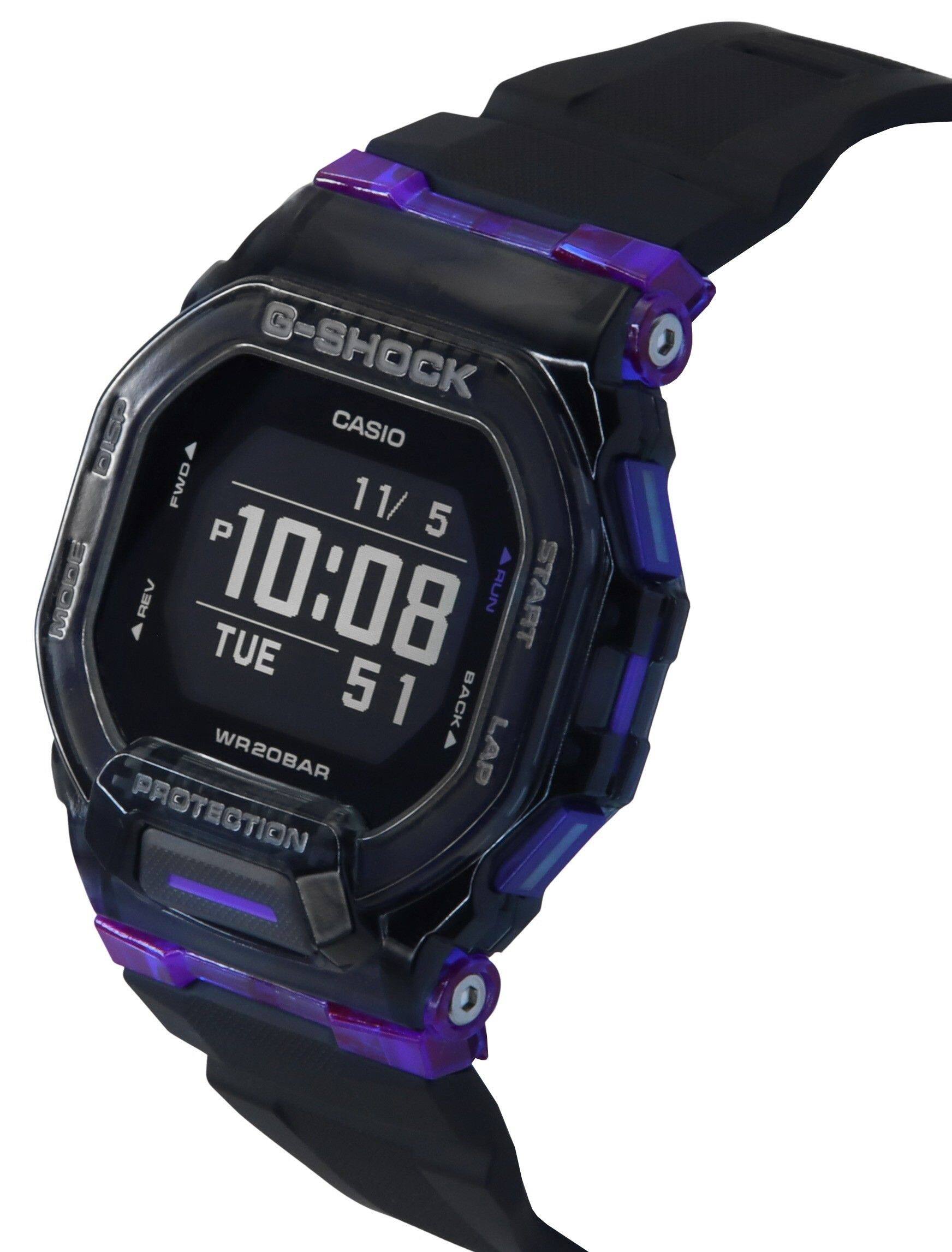 G-SHOCK DISP CASIO FWD 11/5 P 10:08 TUE 51 BACK WR20BAR LAP PROTECTION