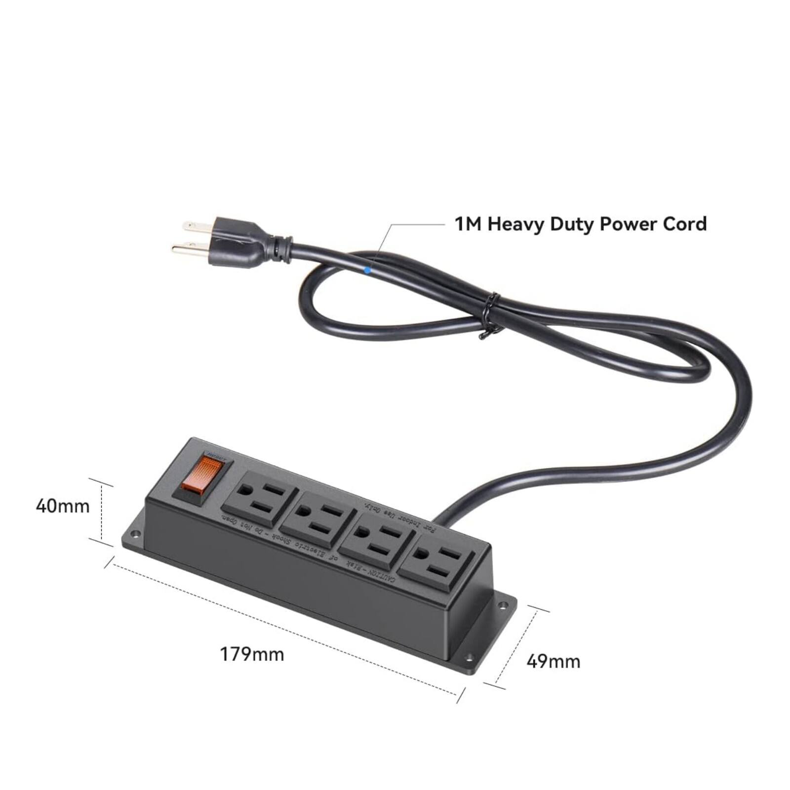 1M Heavy Duty Power Cord  
40mm  
179mm  
49mm