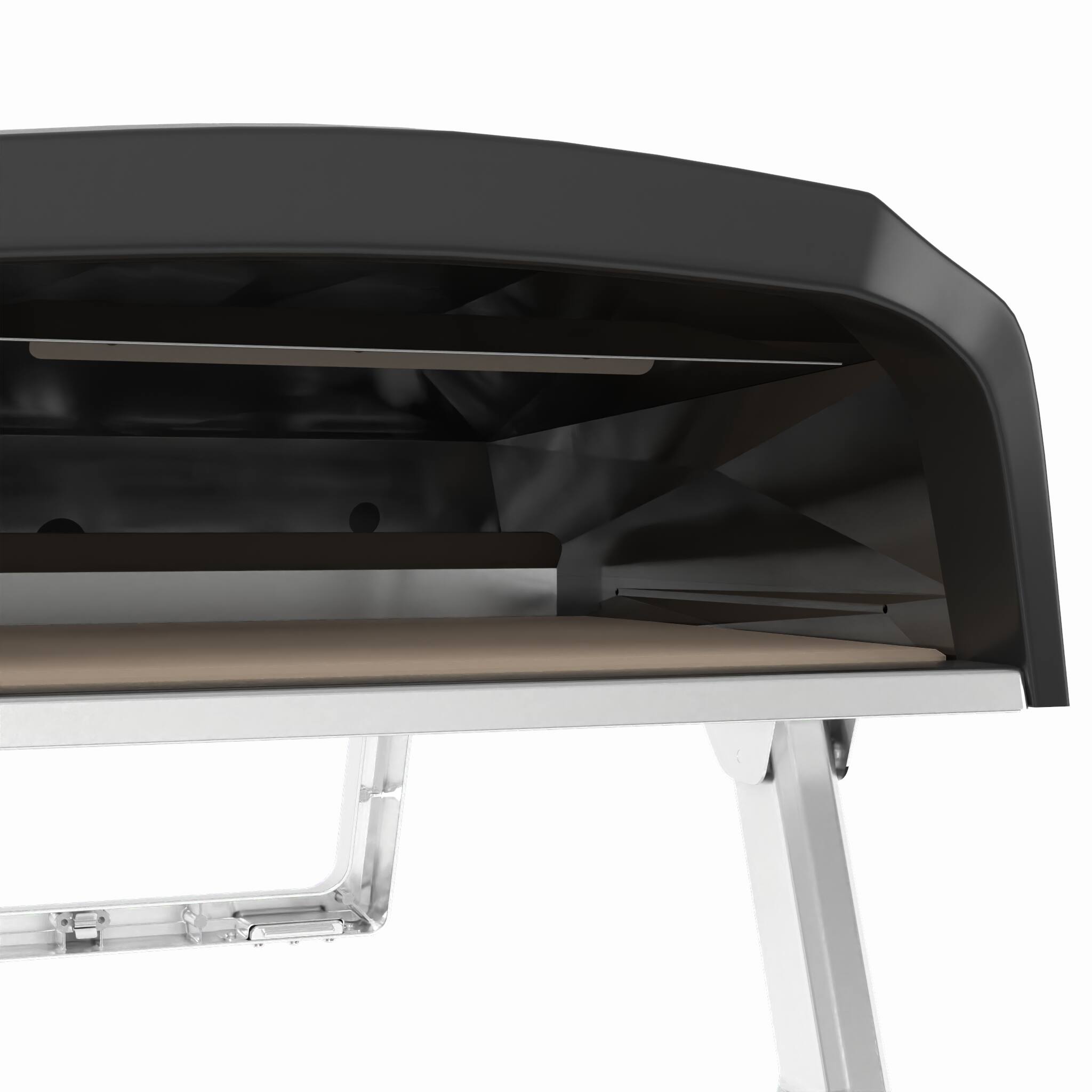 Alt View 7. Commercial Chef - Commercial Chef Pizza Oven Outdoor - 12" Propane Gas Portable Outside with Bundle (L-Shaped Burner) - Black.