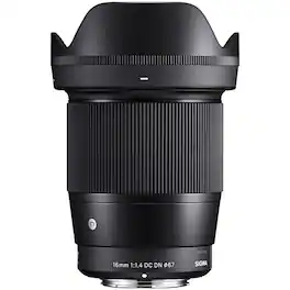 Sigma - 16mm F1.4 DC DN Contemporary Lens Canon RF-Mount - Black