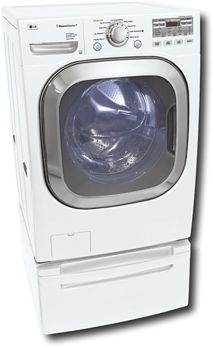  LG - SteamWasher 4.5 Cu. Ft. Ultra Capacity Washer - White