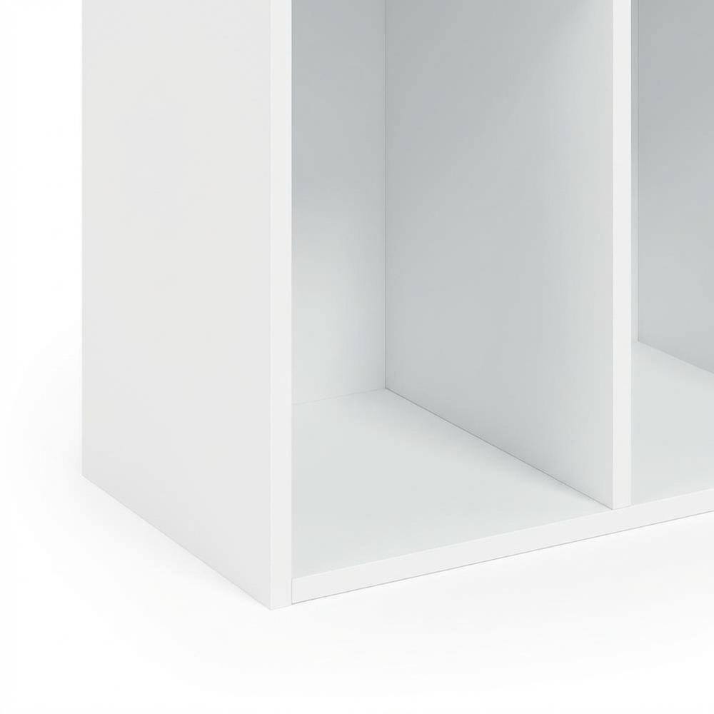 Alt View 2. FurniFact - White 11-Cube Reversible Open Shelf Bookcase, Wooden Finish for Flexible Storage - White.