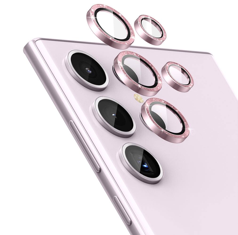 Front. SUPCASE - Tempered Glass Camera Lens Protector for Galaxy S23 / S23+ – Scratch-Resistant, Ultra-Clear - Glimmer Pink.