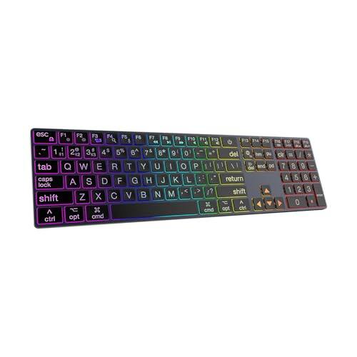 Black Wireless Keyboard(Large Print Key)-Full siz