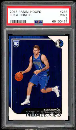 Luka Doncic Rookie Card 2018-19 Panini Hoops #268 PSA 9