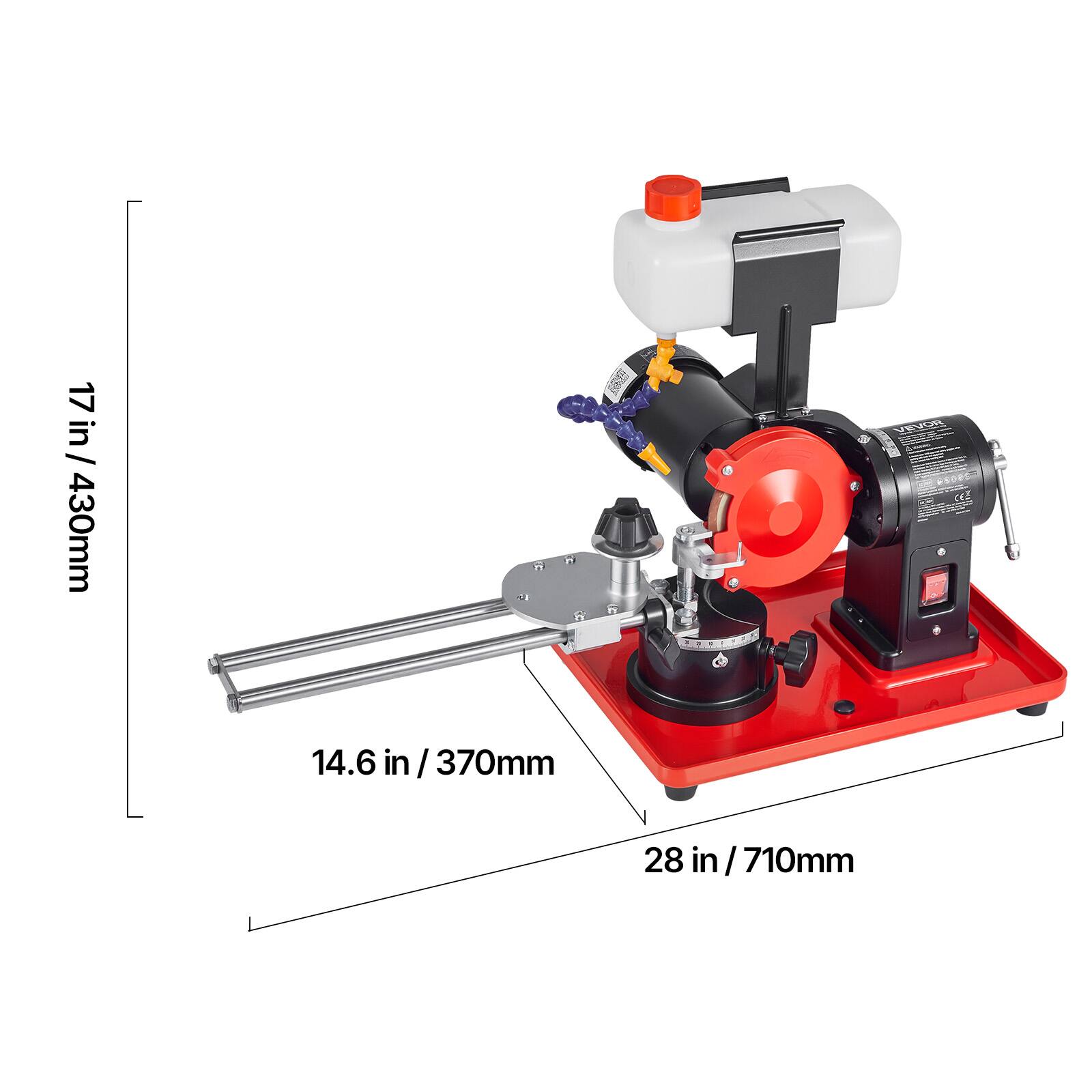 17 in / 430mm  
14.6 in / 370mm  
28 in / 710mm