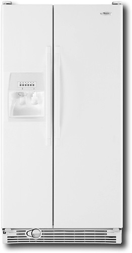  Whirlpool - 25.1 Cu. Ft. Side-by-Side Refrigerator with Thru-the-Door Ice and Water - White
