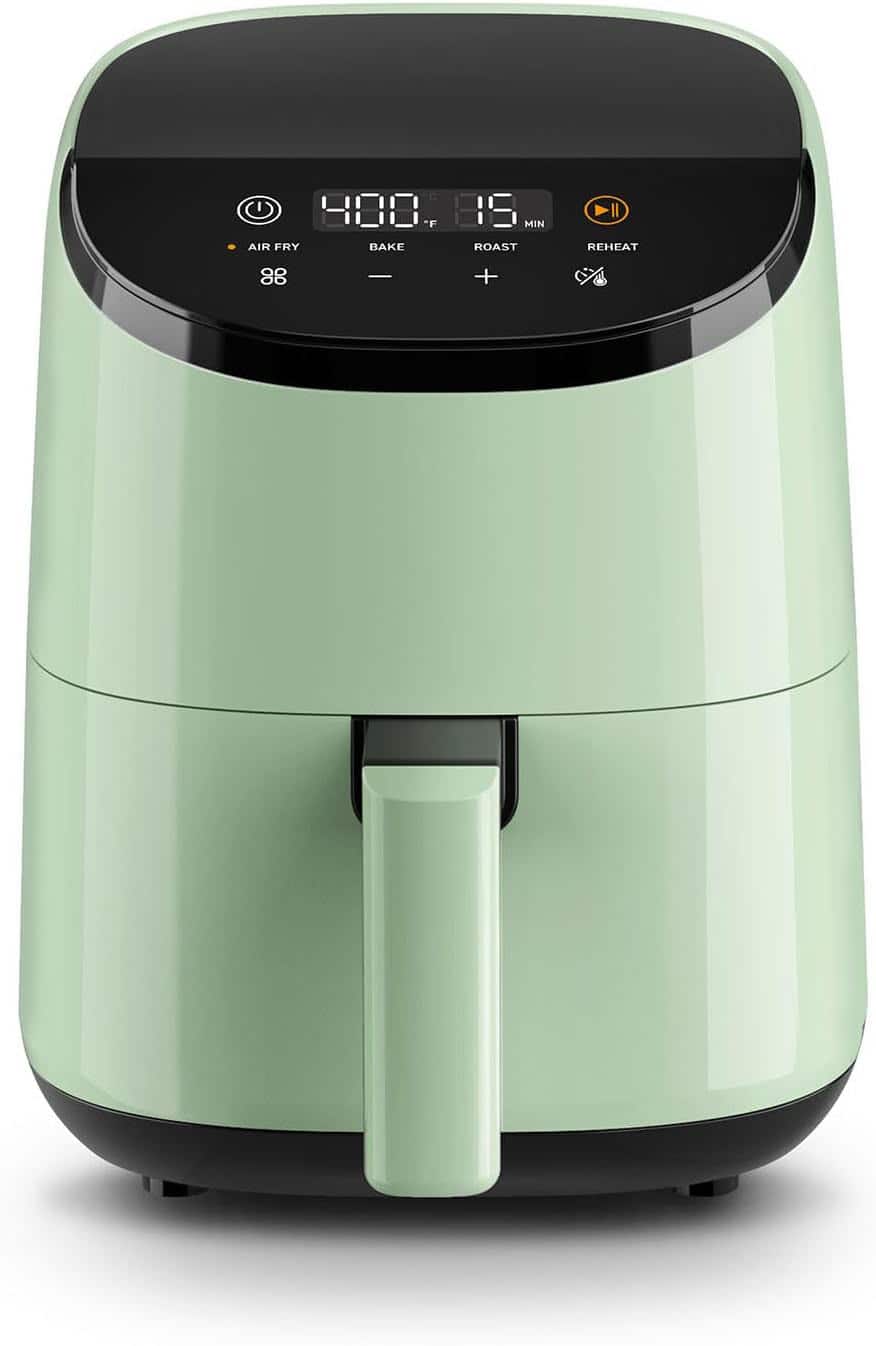 FINEAK - 2.1 Qt Quiet Mini Air Fryer for Healthy Meals - Green