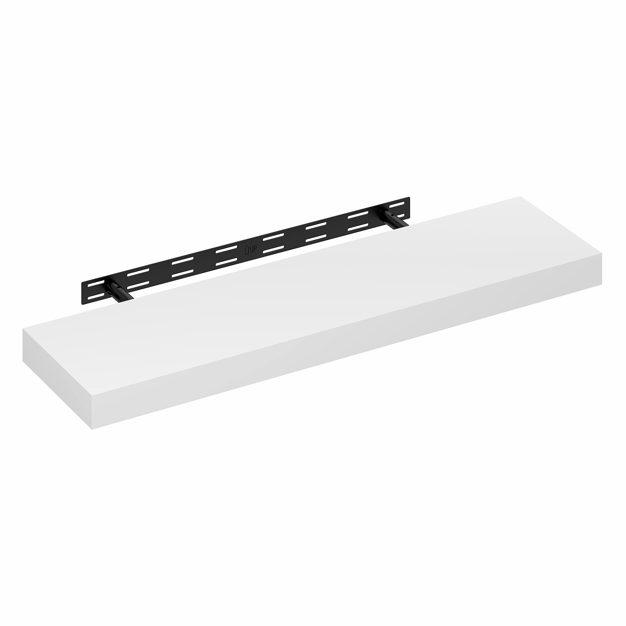 Alt View 3. Furinno - TANNA Floating Shelves for Wall, Thick Shelf 9 x 35 Wall Shelf, Wall Mounted Floating Shelf with Invisible Brackets - White.