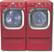 Alt View Standard 4. LG - SteamDryer 7.4 Cu. Ft. 9-Cycle Ultra Capacity Gas Dryer - Wild Cherry Red.
