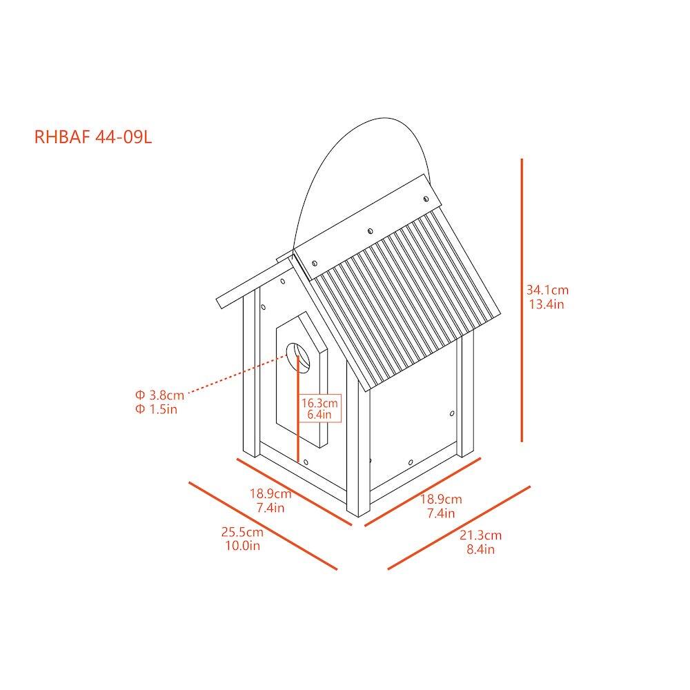 RHBAF 44-09L  
34.1cm 13.4in  
3.8cm 1.5in  
16.3cm 6.4in  
18.9cm 7.4in  
25.5cm 10.0in  
18.9cm 7.4in  
21.3cm 8.4in