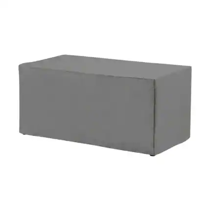 Front. FurniFact - Outdoor Coffee Table Cover for Weatherproof Protection and Durable Fabric - Gray.