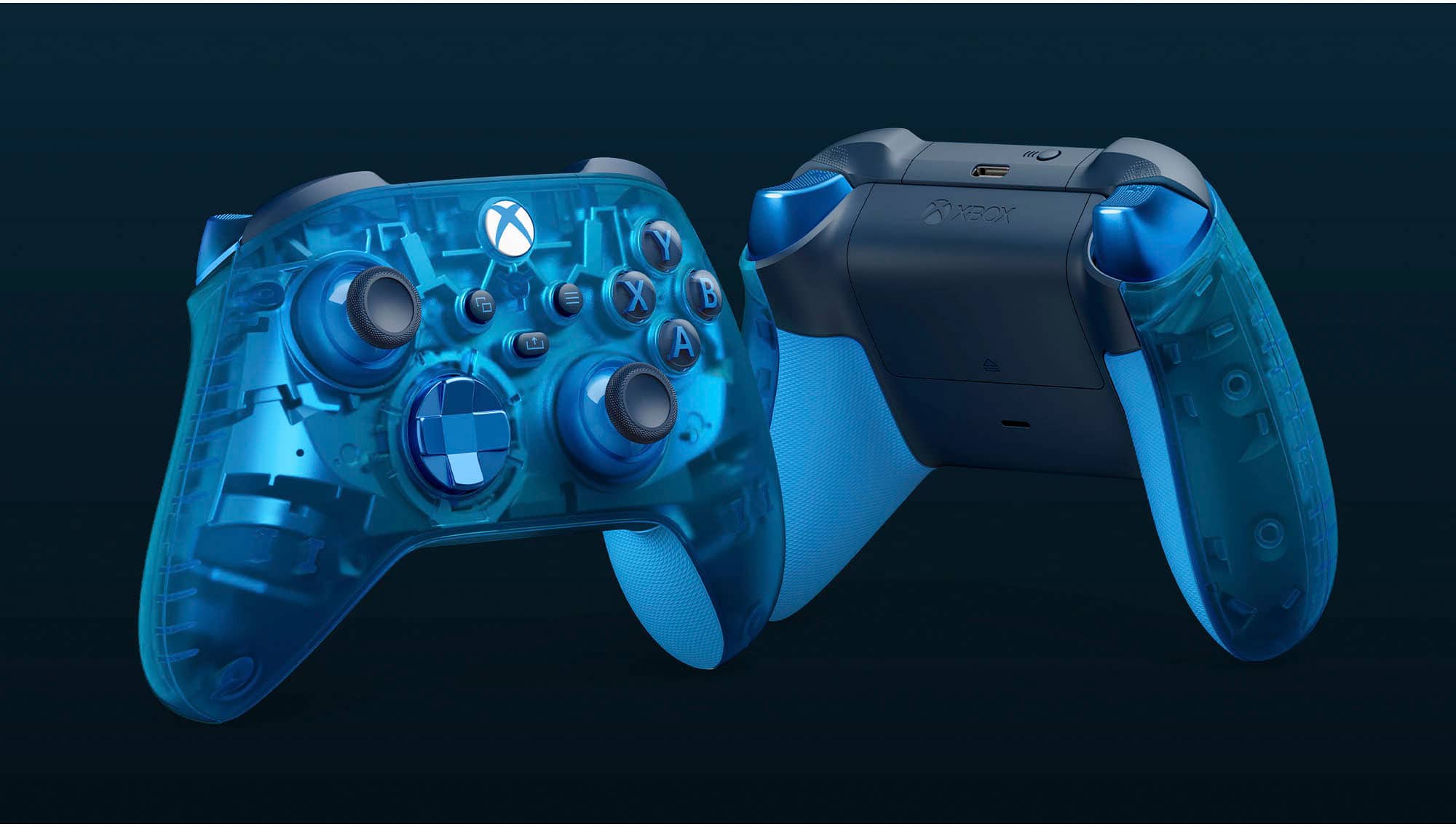 Alt View 16. Microsoft - Xbox Wireless Controller for Xbox Series X, Xbox Series S, Xbox One, PCs, and Cloud-Enabled Devices - Sky Cipher Special Edition.