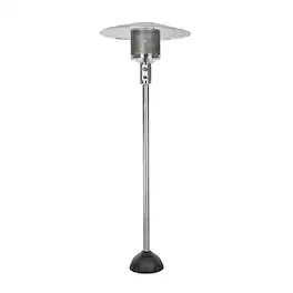 Fire Sense - Natural Gas Patio Heater 45,000 BTU With Electric Ignition System CSA Approved For Residential - Stainless Steel