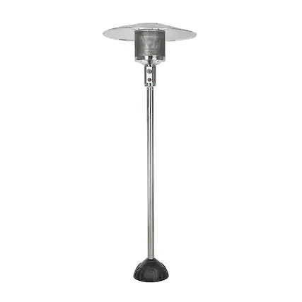 Front. Fire Sense - Natural Gas Patio Heater - Stainless Steel.