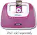 Front Standard. Memorex - miniMove Portable Boombox with Built-In Apple® iPod® Dock - Pink.