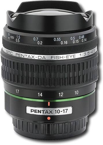 Front Standard. PENTAX - DA 10-17mm f/3.5-4.5 ED(IF) Fish-Eye Lens for Select Pentax Cameras.