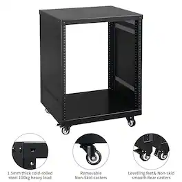 Winado - 12 Space Rack Stand Post Network Server Case| 19-Inch Rack-mountable Cabinet