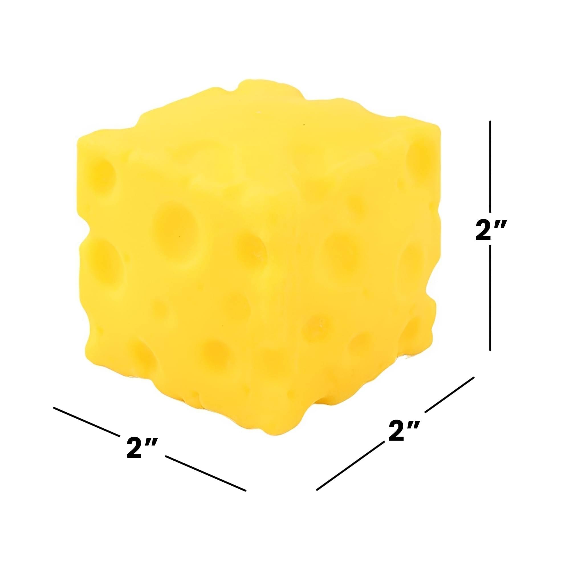 Alt View 1. Puka Creations - Cheese Squishy 2-Inch Stress Reliever | 1 Piece - Yellow.