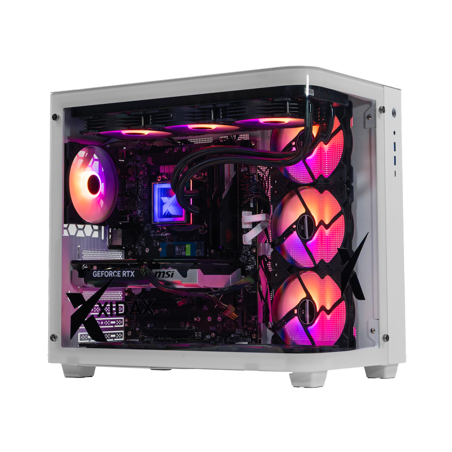Xidax - X-6 Series Gaming Desktop Intel Core i7 14700KF, NVIDIA RTX 5060 8GB, 32GB DDR5, 2TB NVMe SSD, Windows 11 Home - White