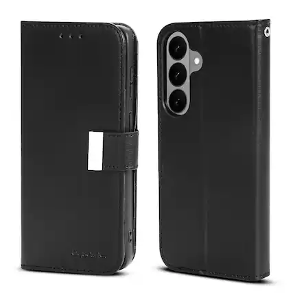 Front. BASELINE - baseline Wallet Folio Case for Samsung Galaxy S26 Plus - Black / Black - Black.