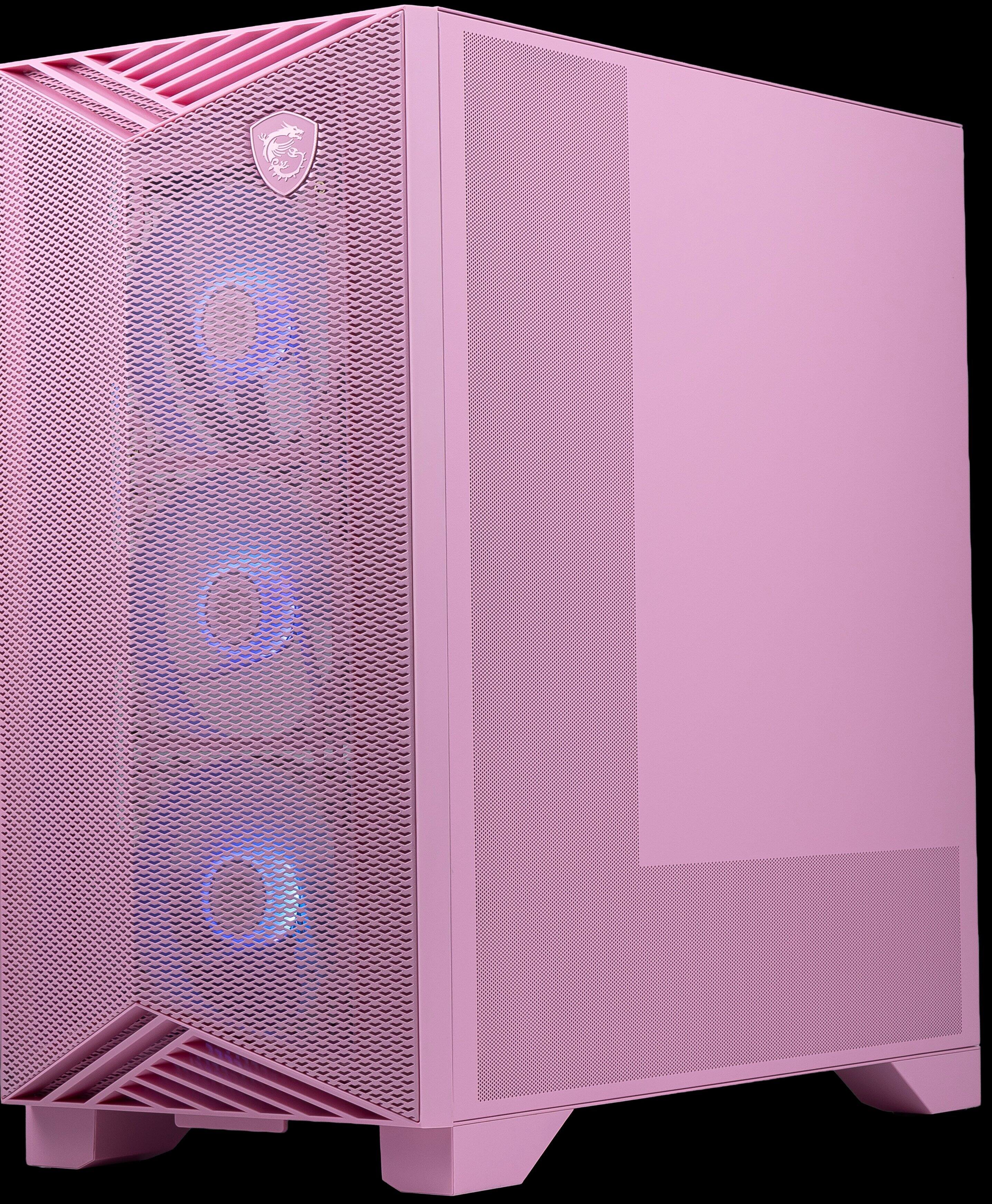 Angle. MSI - MSI Aegis RS2 AI Gaming Desktop - Intel Ultra 7 270K Plus 2024 - 32GB Memory -NVIDIA GeForce RTX 5060 Ti 8G -1TB Storage - Pink.