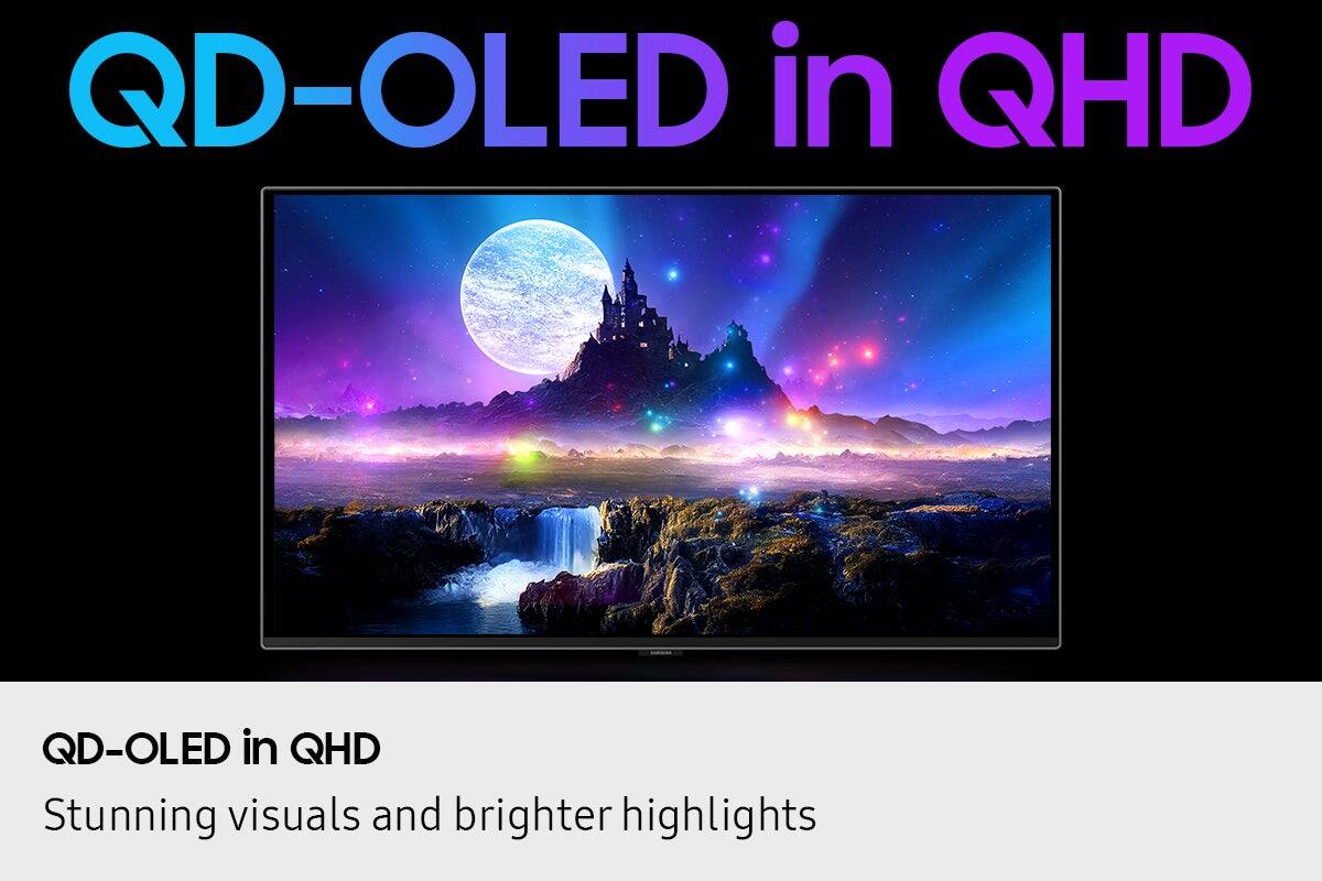 QD-OLED in QHD, QD-OLED in QHD, Stunning visuals and brighter highlights