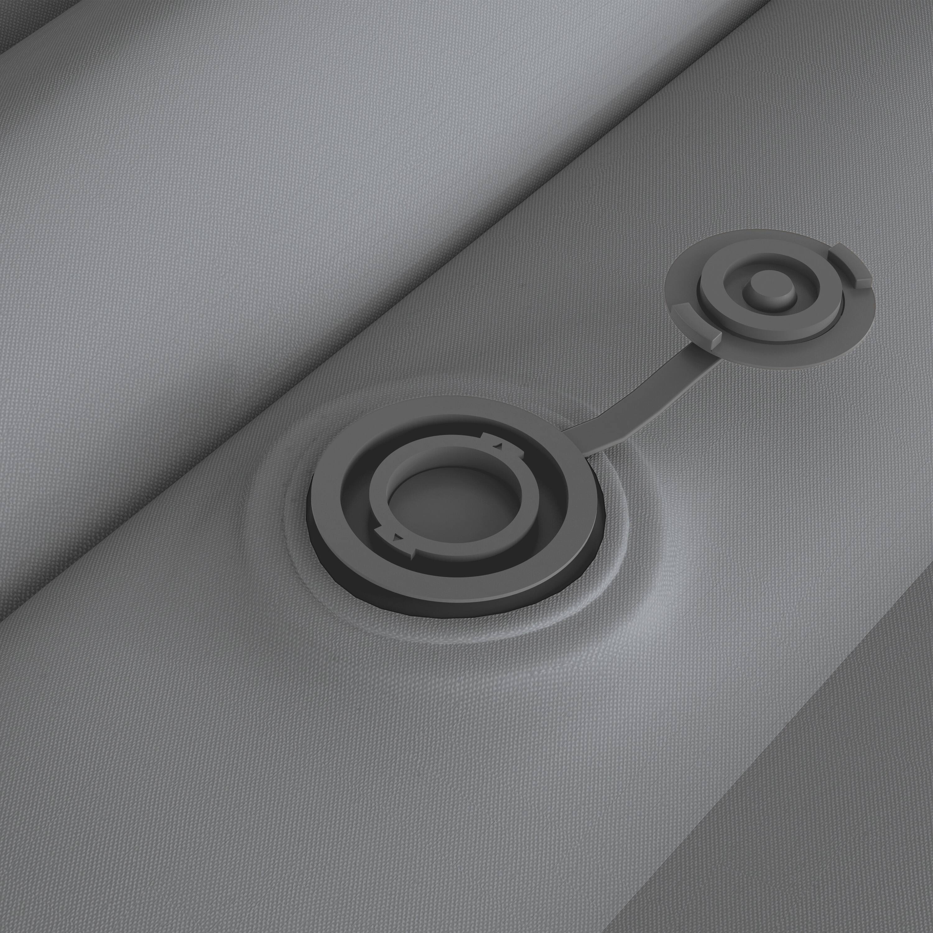 Alt View 8. TopAire - Boyd Sleep Top Aire Supreme Inflatable Mattress Topper, Dual Side Adjustment, 4 inch height, Queen Size - GREY.