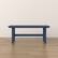 Alt View 3. Famapy - HDPE Outdoor Dining Table with Umbrella Hole & Cap-Solid Panel Patio Table for 8 People Weatherproof & Low Maintenance - Navy blue.