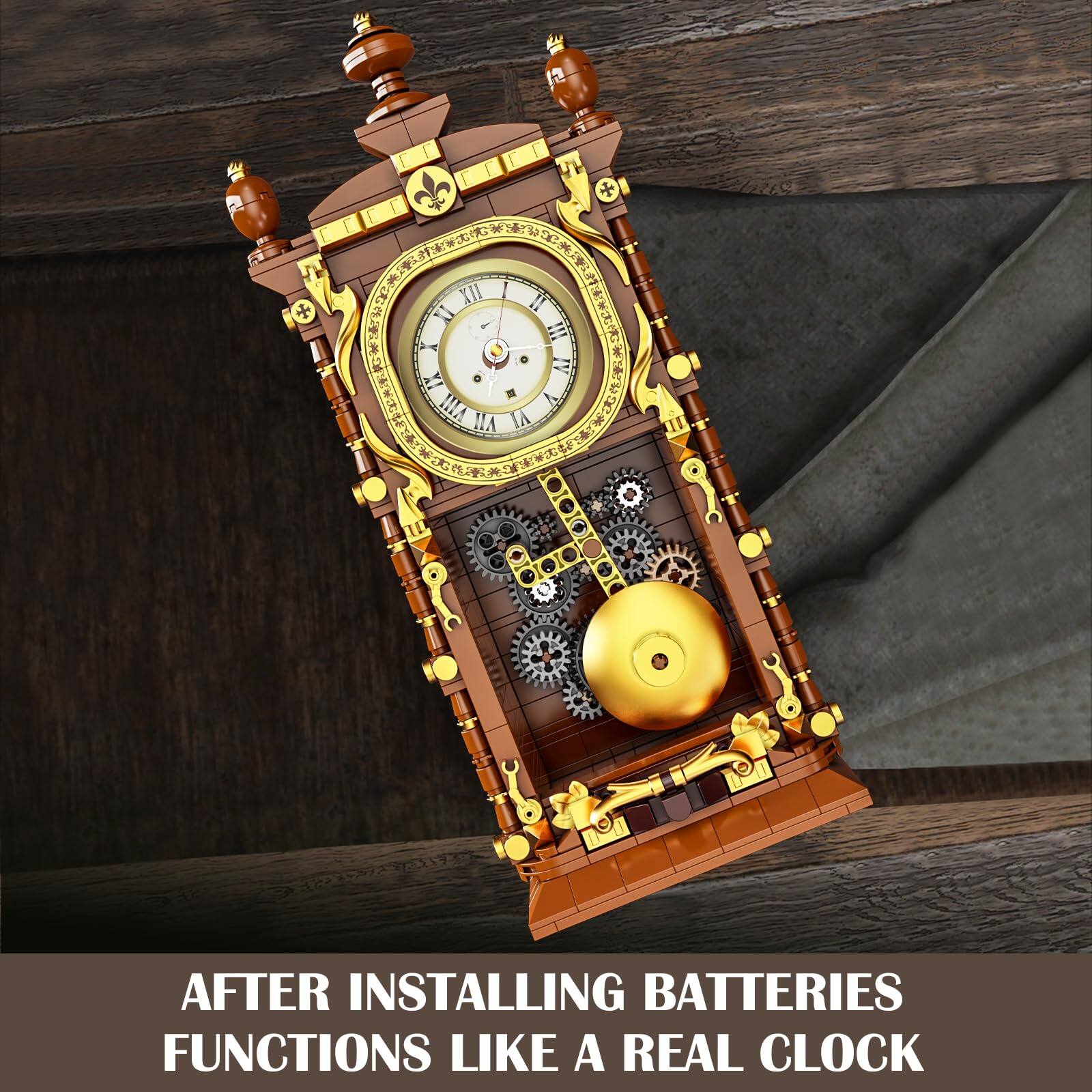 AFTER INSTALLING BATTERIES FUNCTIONS LIKE A REAL CLOCK