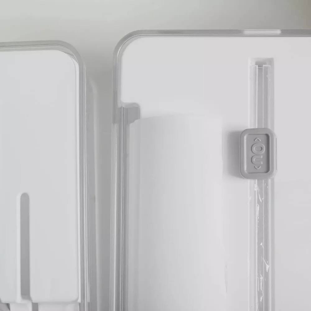 Back. OU - OU In-Drawer Silverware and Utensils Organizer Set – Knife & Utensil Holder, Wrap Roll Dispenser - White - White.