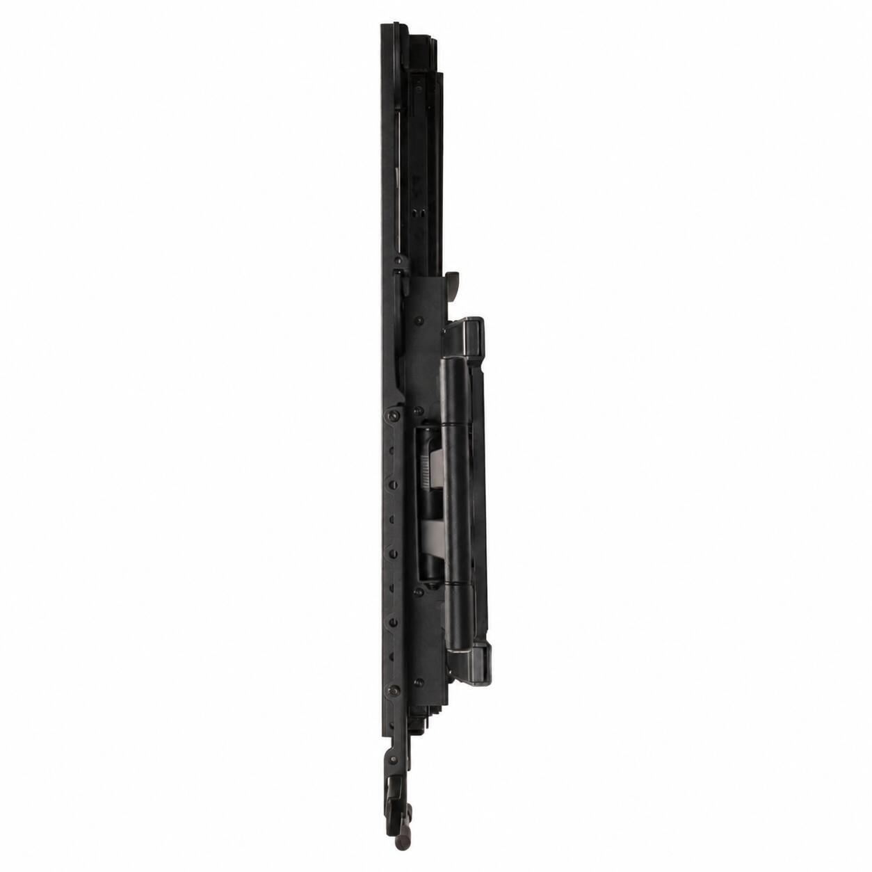 Alt View 3. MantelMount - MAX1 Full Motion Fireplace Pull Down TV Mount-Lowers 29", Swivels 40° L/R, 3" Flush to Wall, for TVs 50"-86" to 90 lbs - Black.