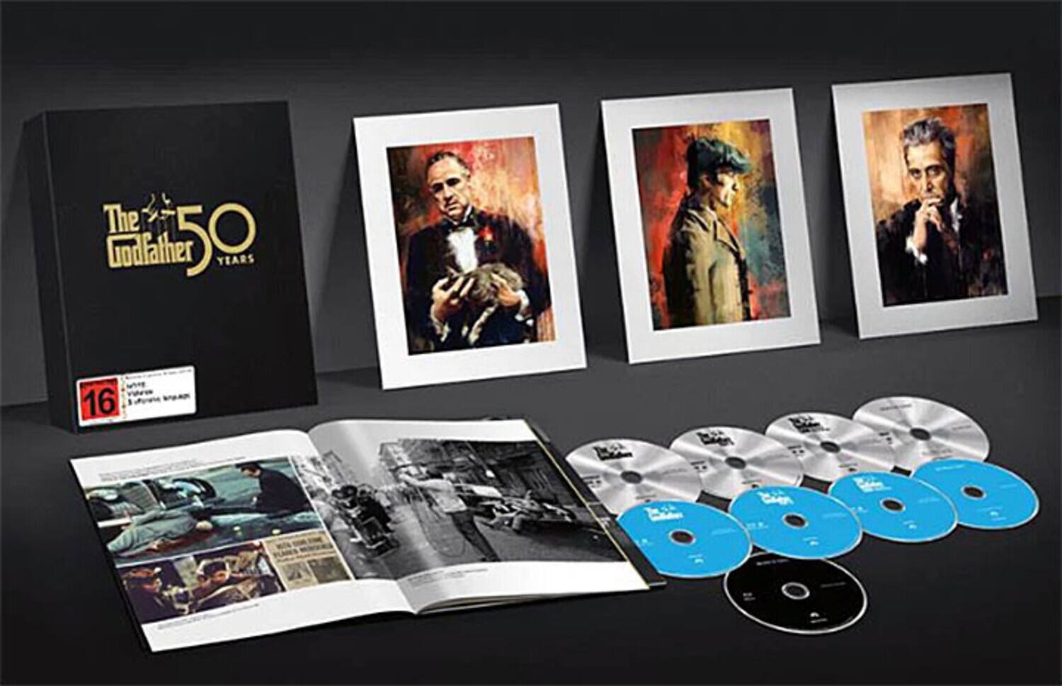Alt View 1. The Godfather: 50 Years (4-Movie Limited Collector's Edition)   - 4K Blu-Ray.