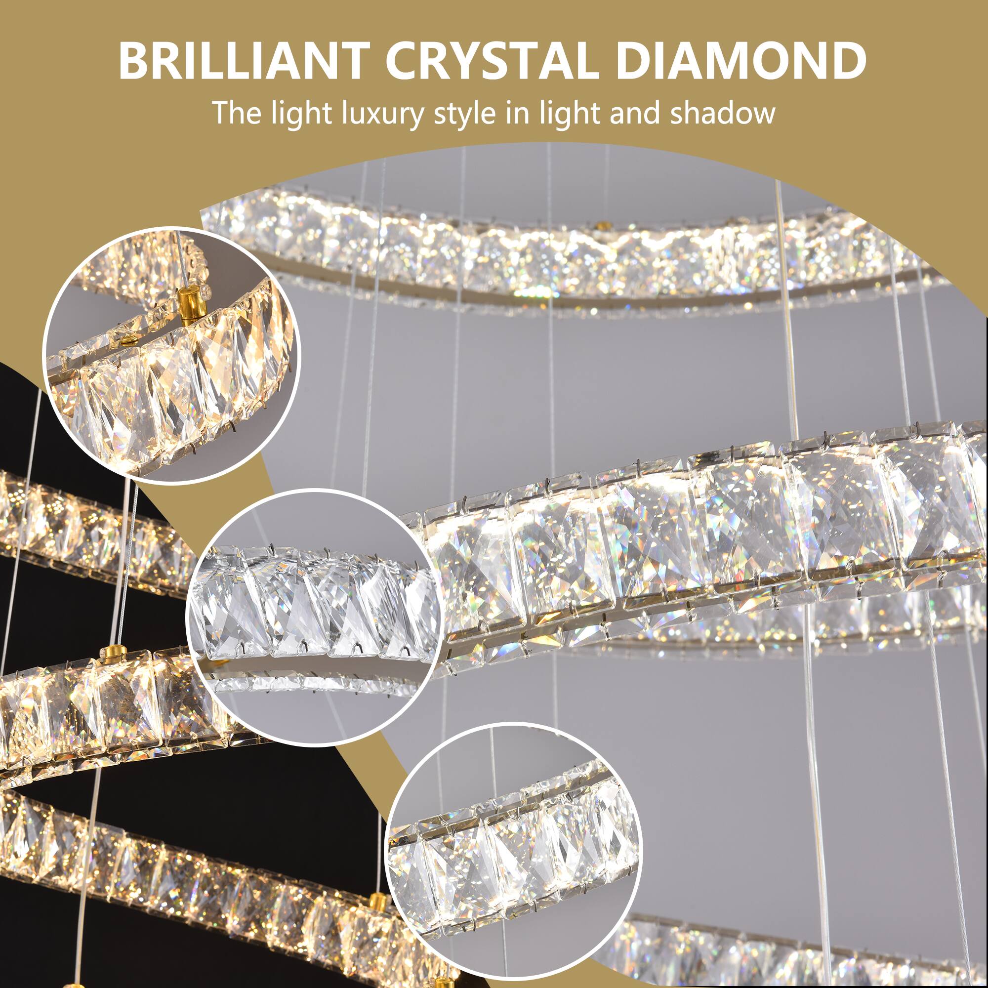 BRILLIANT CRYSTAL DIAMOND  
The light luxury style in light and shadow