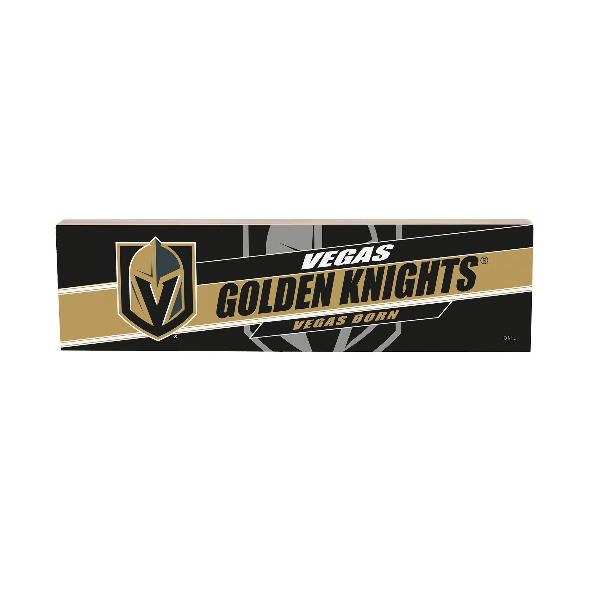 Vegas Golden Knights 5" x 18" Shadow Logo Wood Mantle Sign