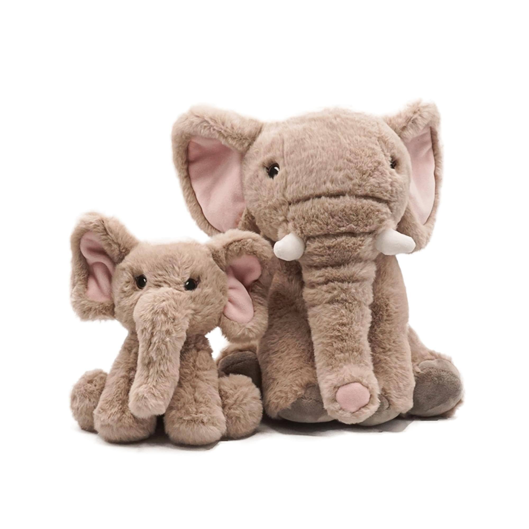 Alt View 1. TriAction Toys - Snooze Monsters Interactive Bedtime Plush Set | Elephant With Baby - Beige.