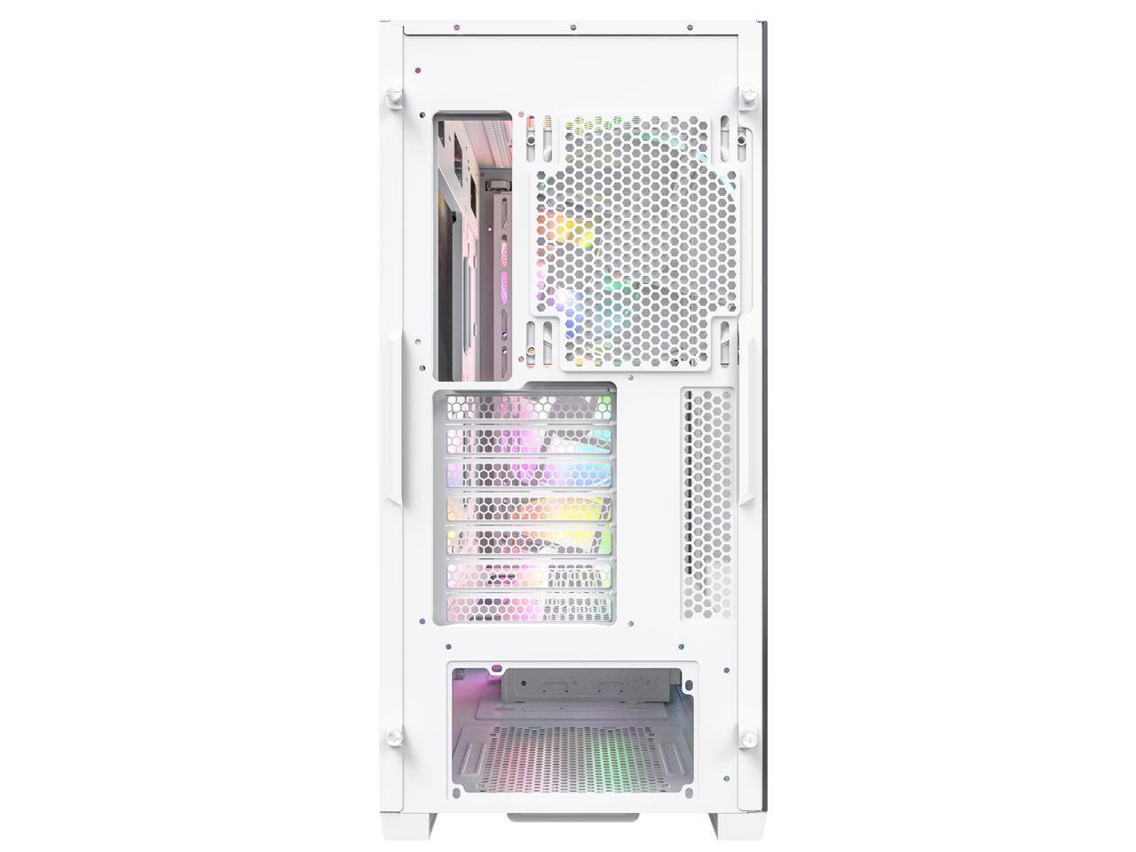 Alt View 4. Montech - Montech AIR 903 MAX, E-ATX Mid Tower, 4x 140mm Fans, Tempered Glass, Mesh Front, TYPE-C, 4090 Support, White - White.
