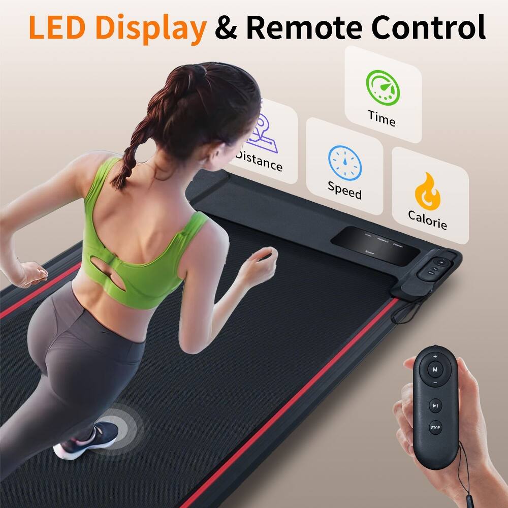 LED Display & Remote Control  
Distance Time Speed Calorie  
M M STOP
