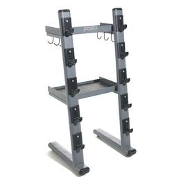 Power Systems - Cable Attachment Bar & Accessory Rack, Storage Rack for Curl Bars, Straight Bars & More - Black