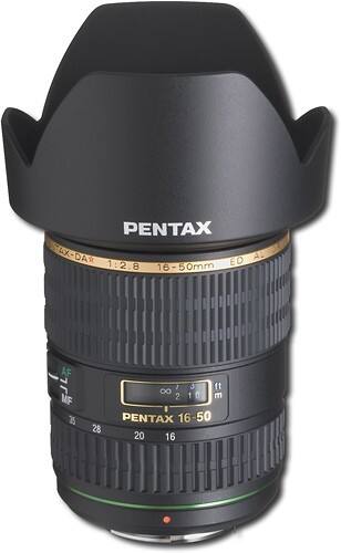 Front Standard. PENTAX - 16-50mm f/2.8 ED AL(IF) SDM Zoom Lens for Select Pentax Cameras.